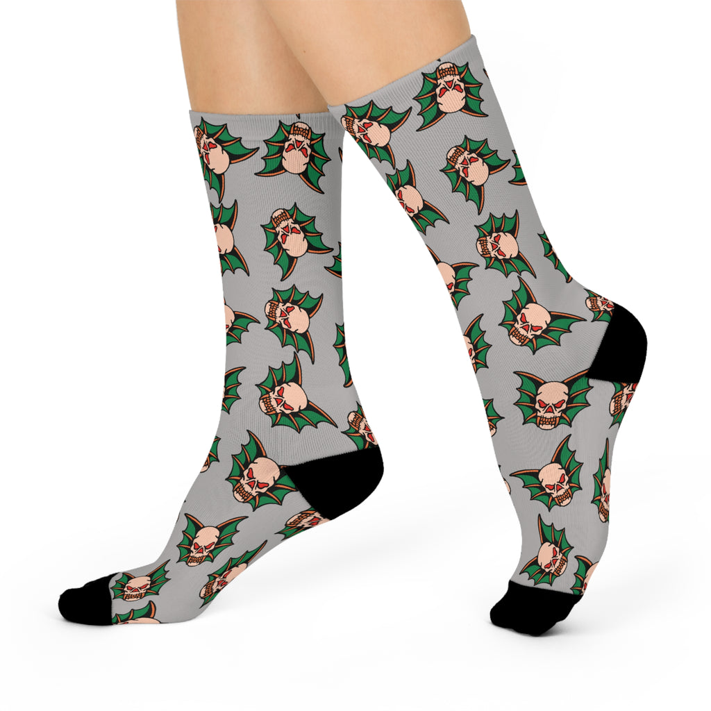Winged Skull Socks