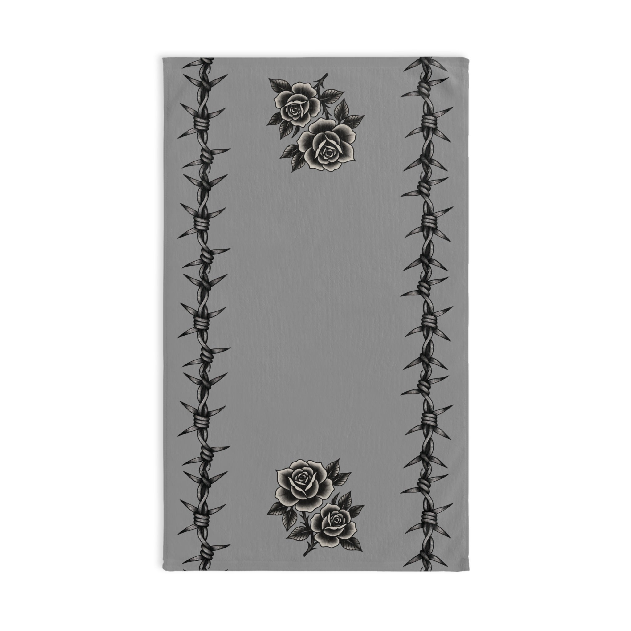 Twin Sailor Barbed Wire & Roses Hand Towel