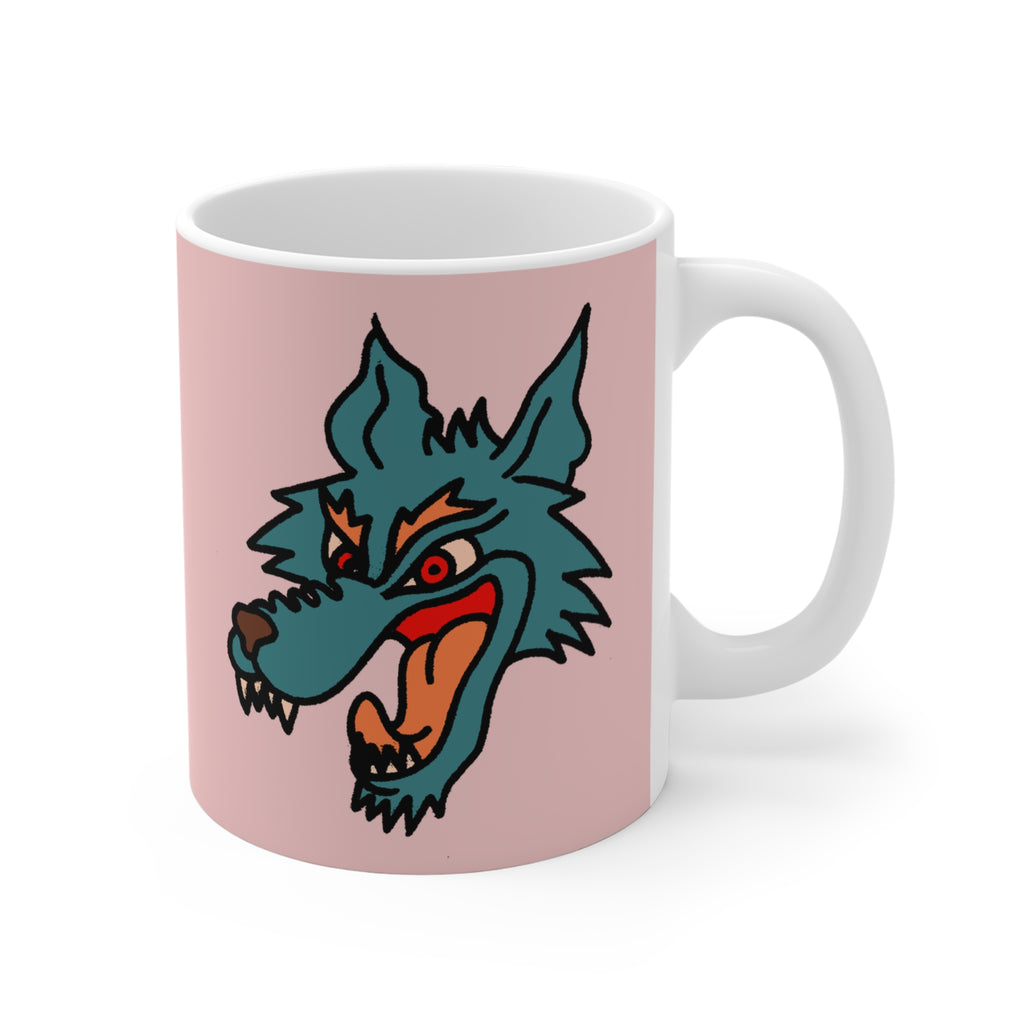 Pink Wolf Mug