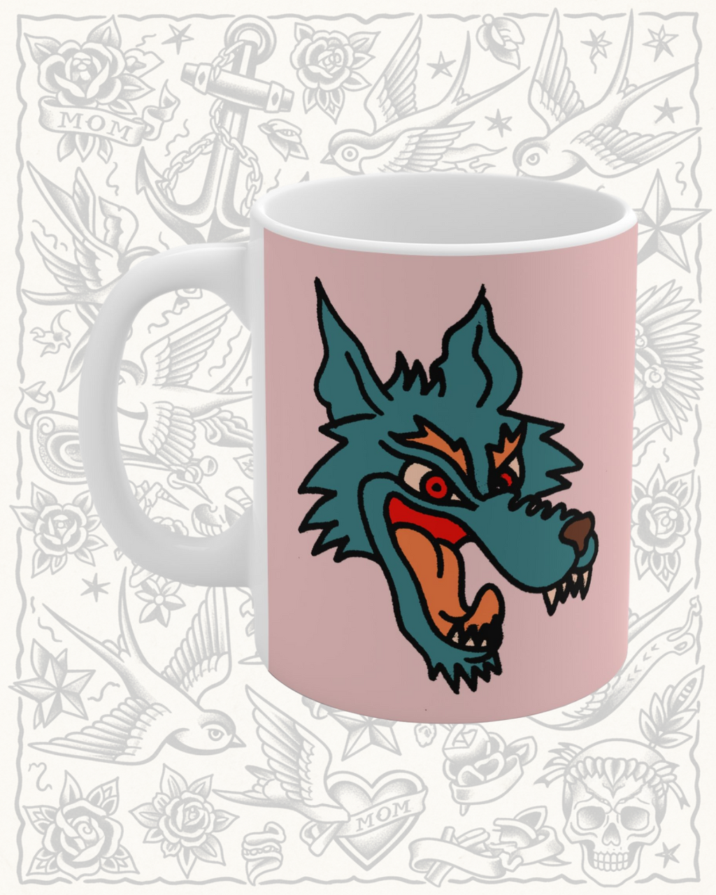 Pink Wolf Mug