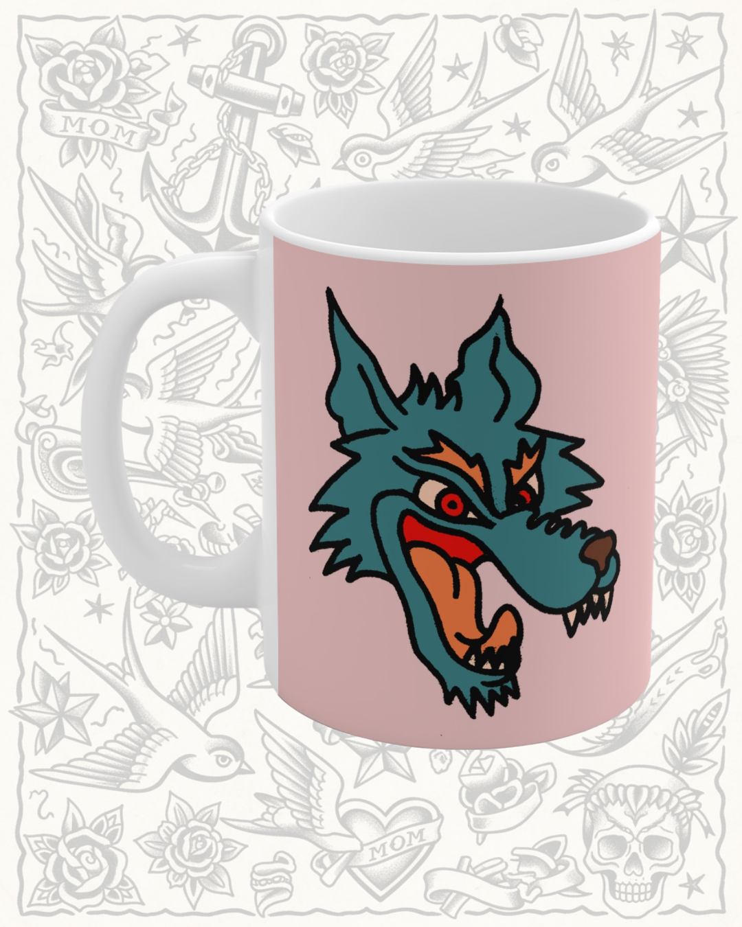 Pink Wolf Mug