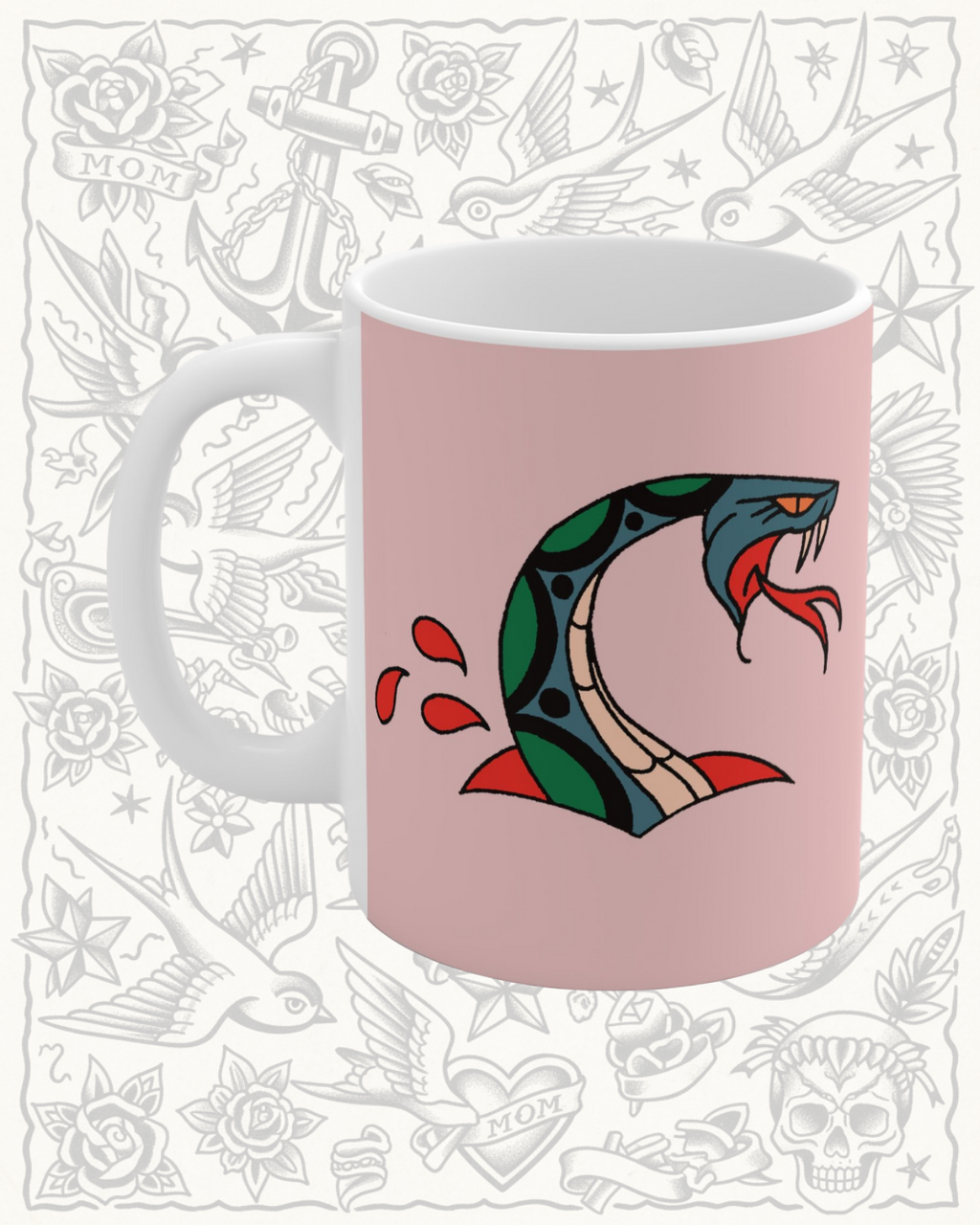 Pink Snake Mug