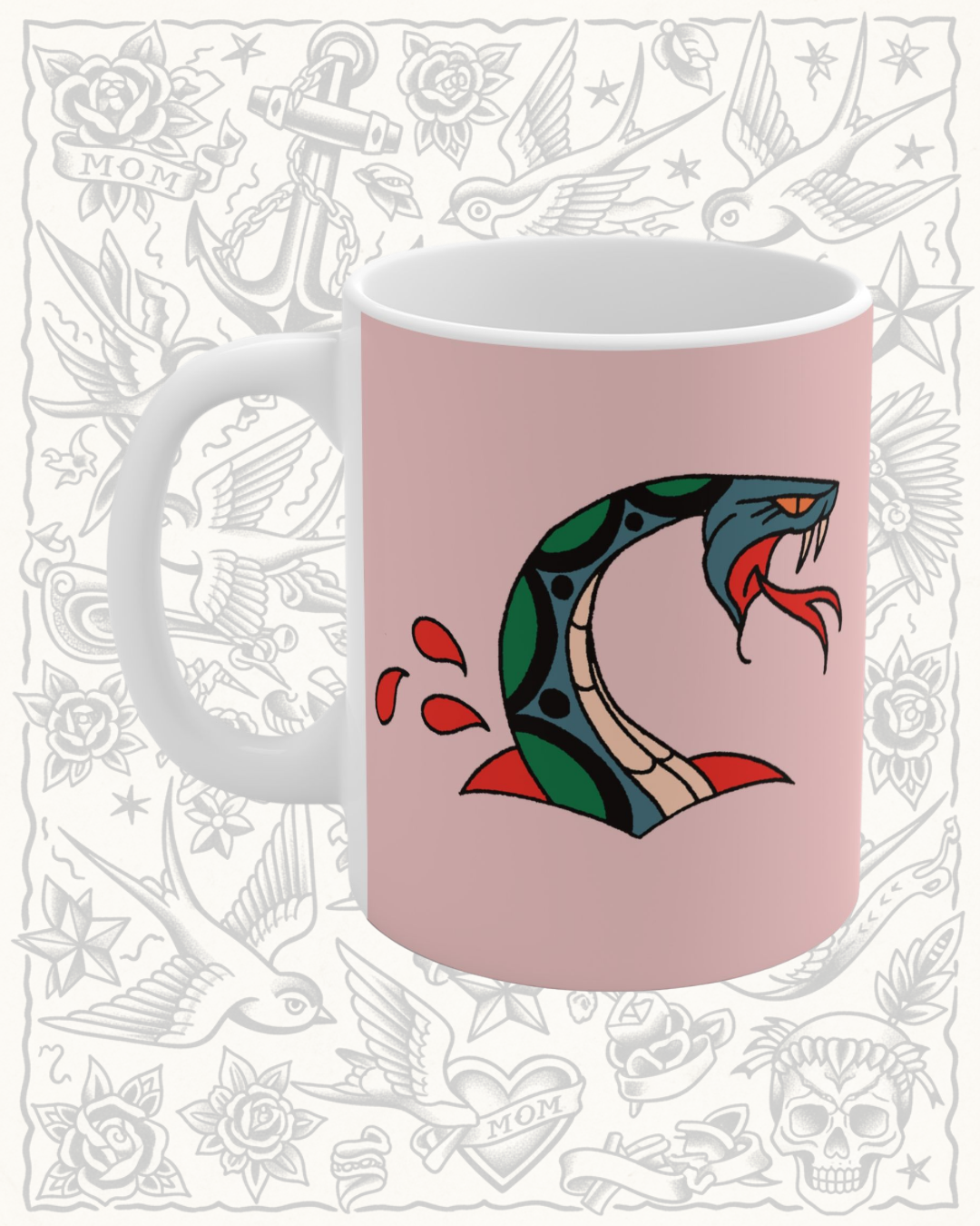 Pink Snake Mug