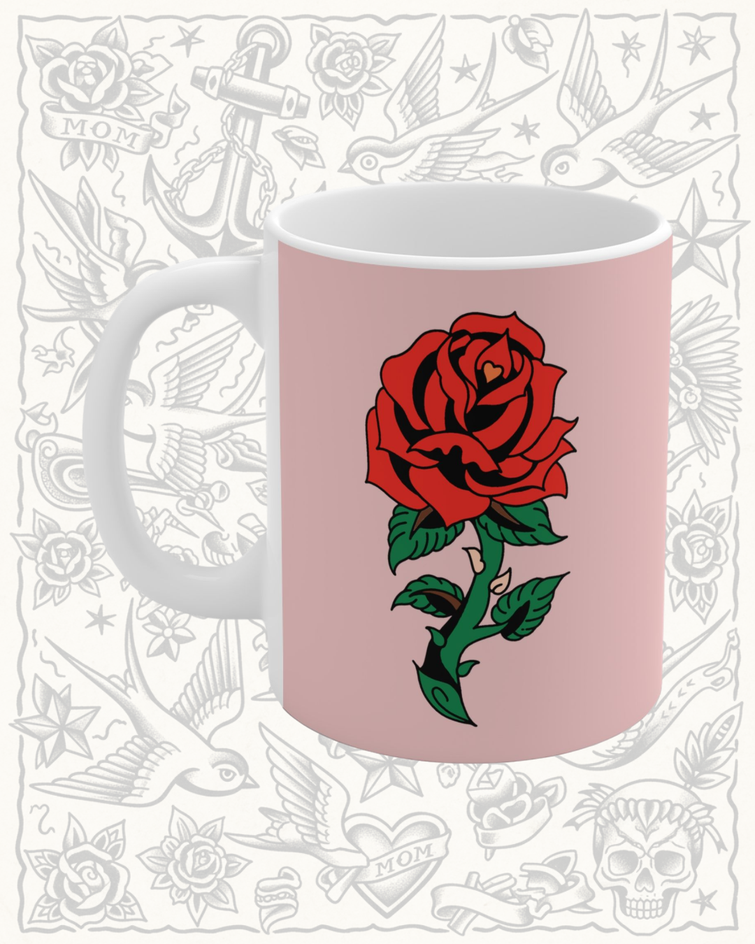 Pink Rose Mug